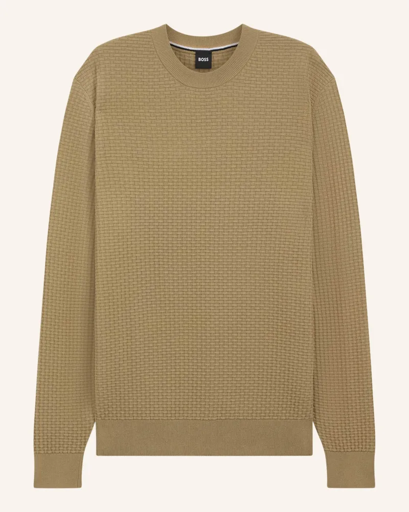 HUGO BOSS Pullover Imberto gruen Khaki
