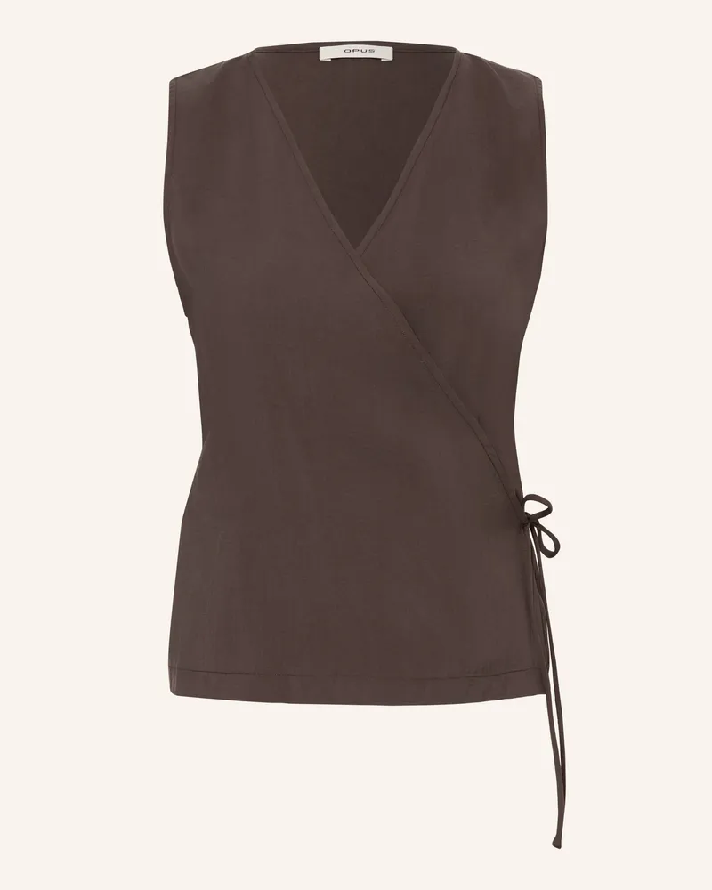 OPUS Wickelbluse Fazu braun Braun