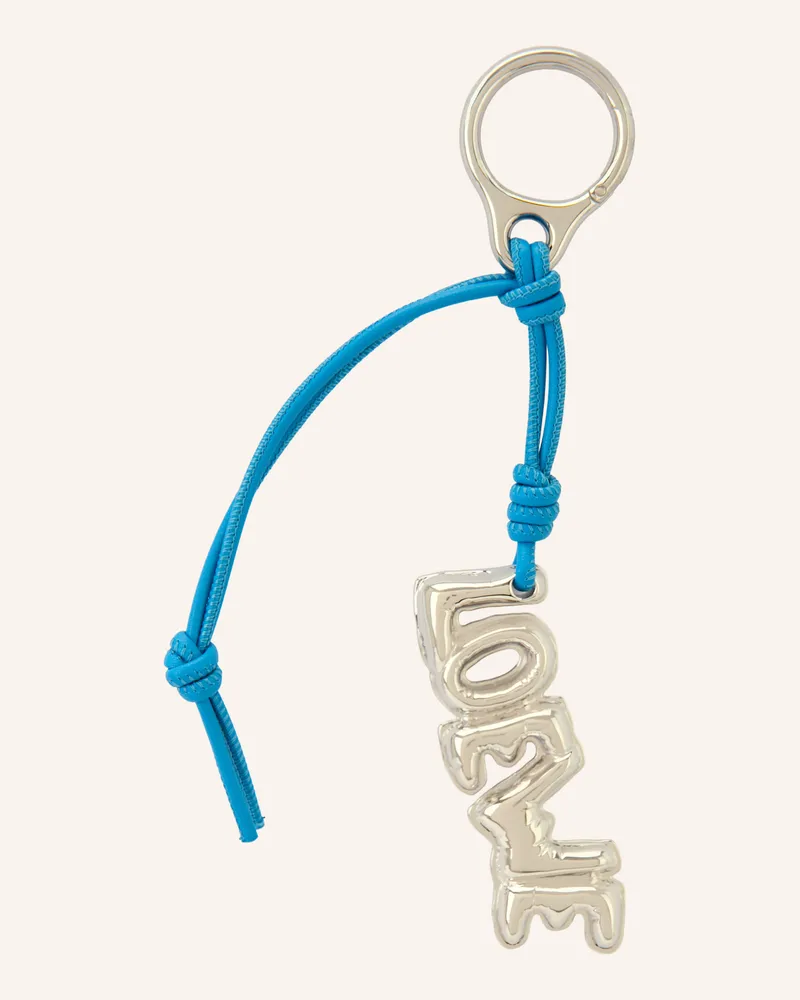 Loewe Taschenanhänger silber Hellblau