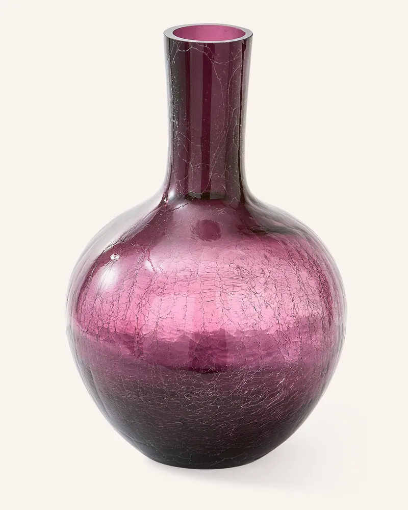 POLSPOTTEN Vase Rissglas lila Dunkellila