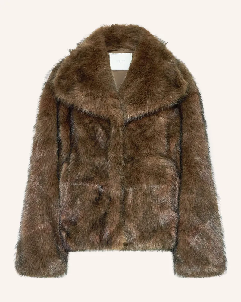 Neo Noir Kunstfell-Jacke STEPHANIE Braun