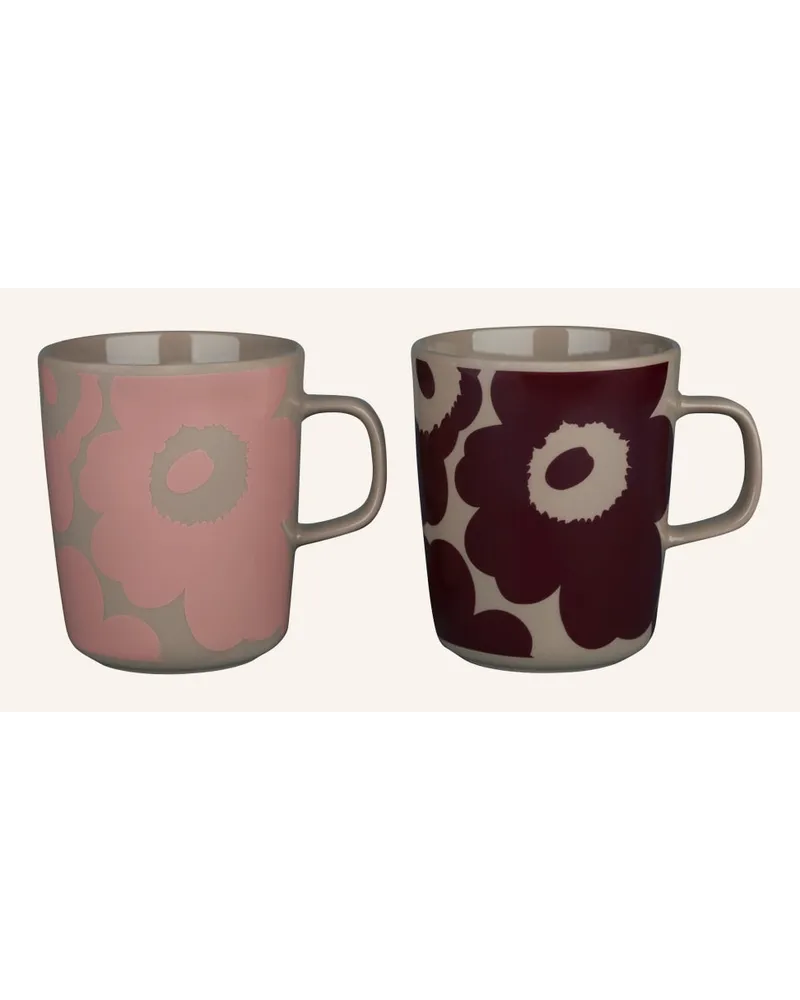 Marimekko 2er-Set Henkelbecher OIVA/UNIKKO Beige