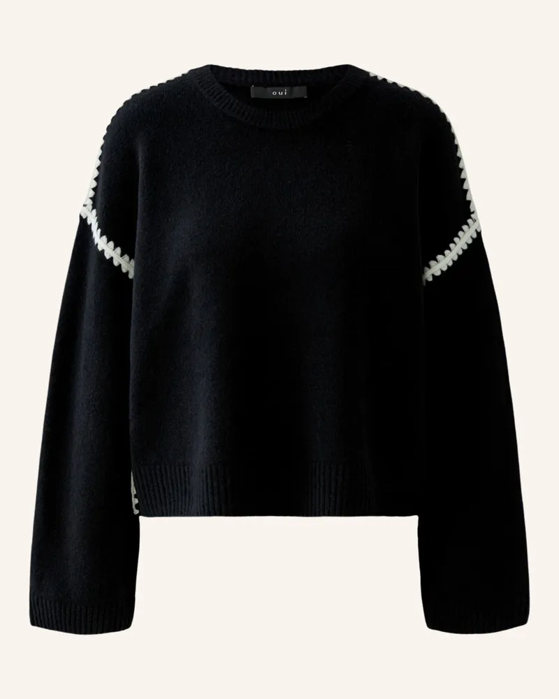 Oui  Pullover schwarz Schwarz