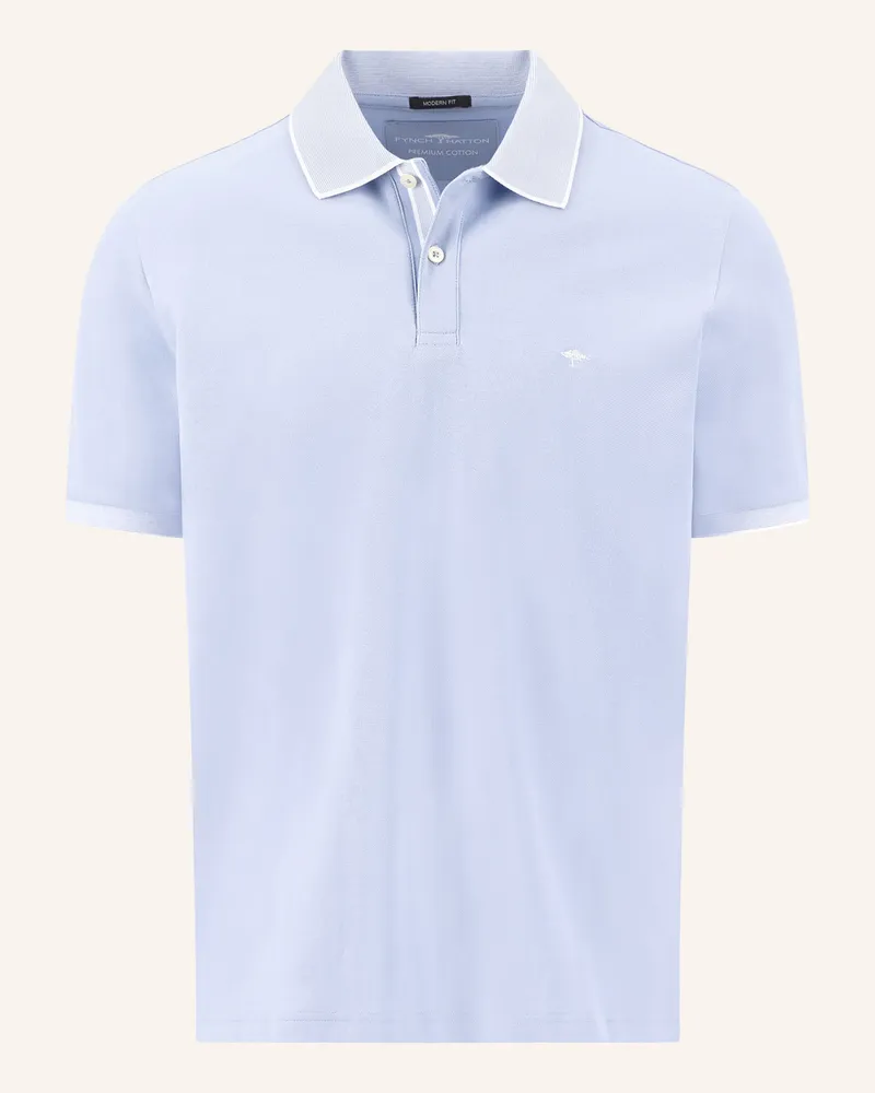 Fynch-Hatton Piqué-Poloshirt Hellblau