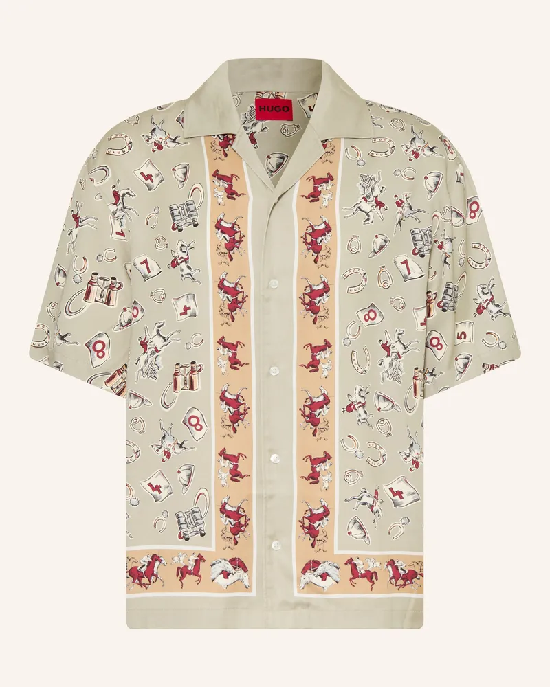 HUGO BOSS Resorthemd Espino Comfort Fit gruen Oliv