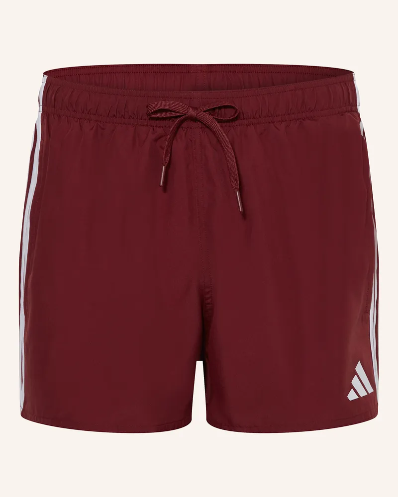 adidas Badeshorts 3-STREIFEN 3-INCH Dunkelrot