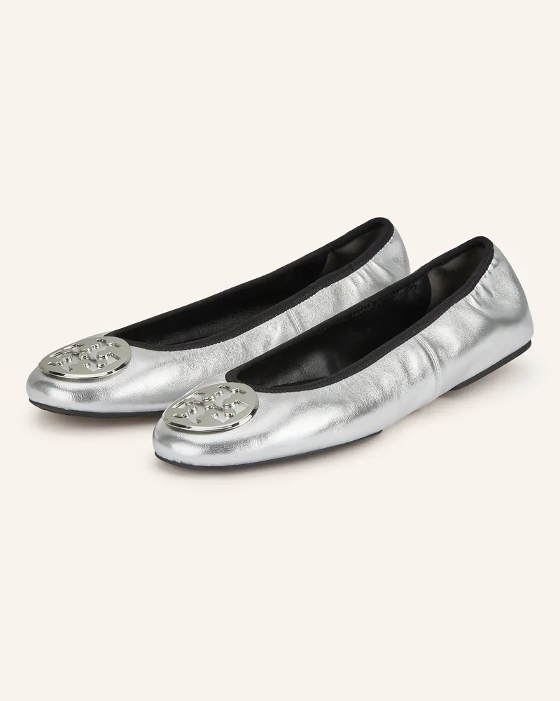Tory Burch Ballerinas MINNIE Silber