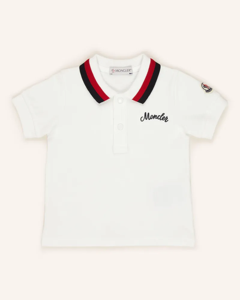 Moncler Piqué-Poloshirt weiss Weiss