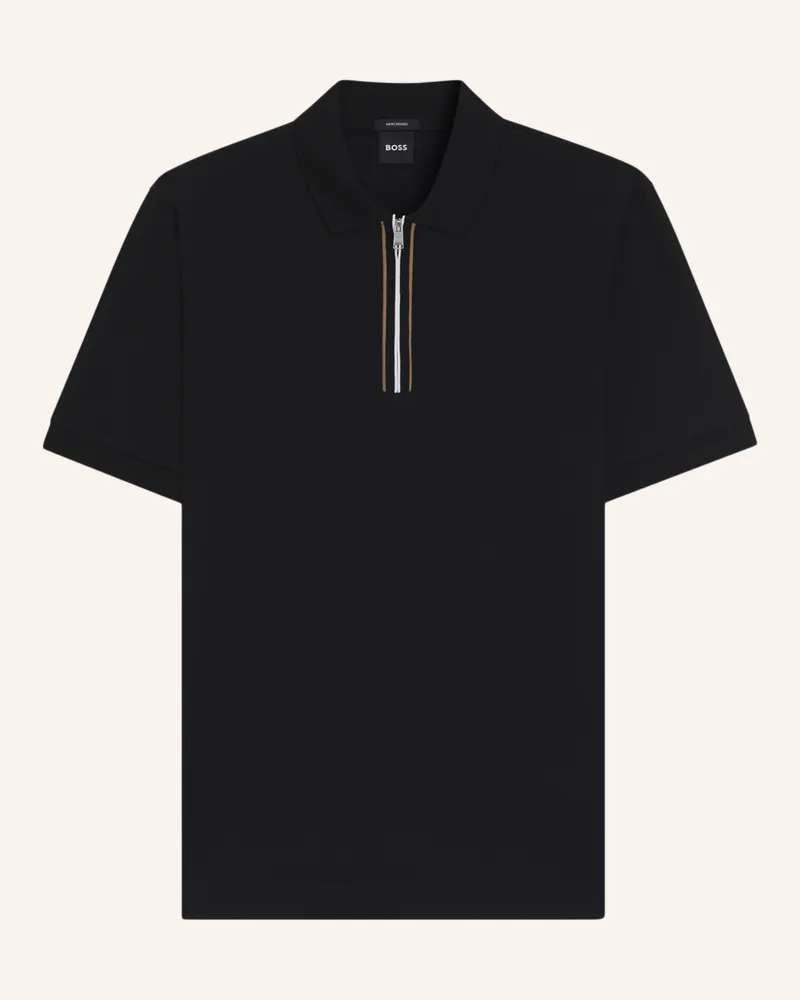 HUGO BOSS Poloshirt H-PARAS 65 Regular Fit Schwarz