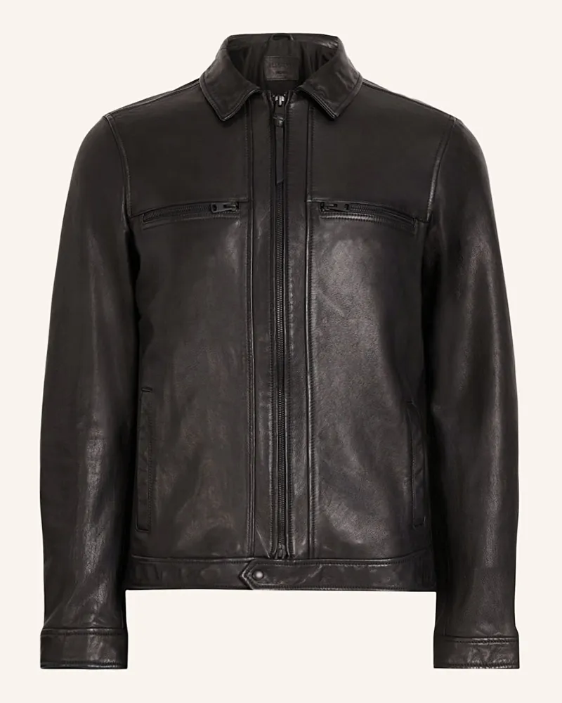 AllSaints Lederjacke Luck schwarz Schwarz