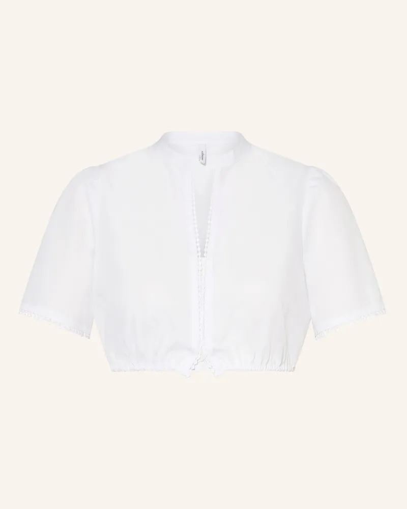 Wallmann Dirndbluse weiss Weiss