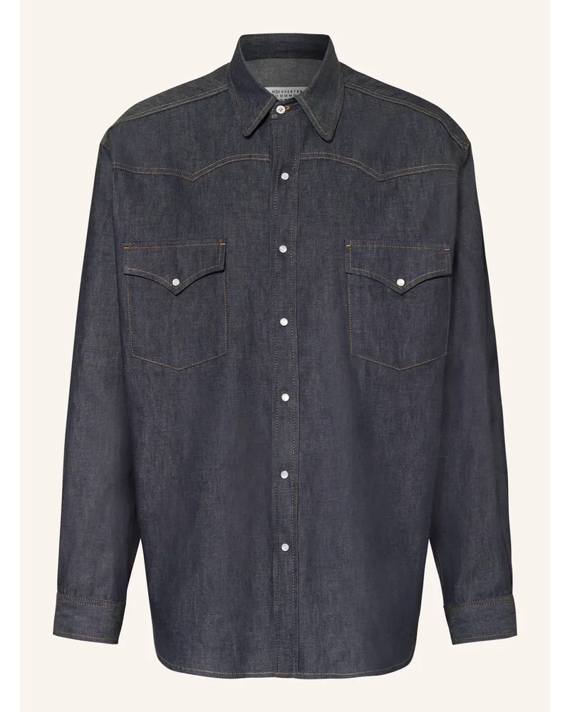 Maison Margiela Overshirt in Jeansoptik Blau