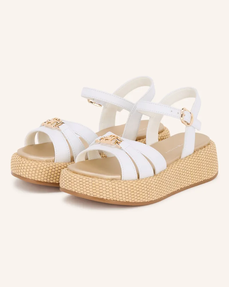 Tommy Hilfiger Plateau-Sandaletten Weiss