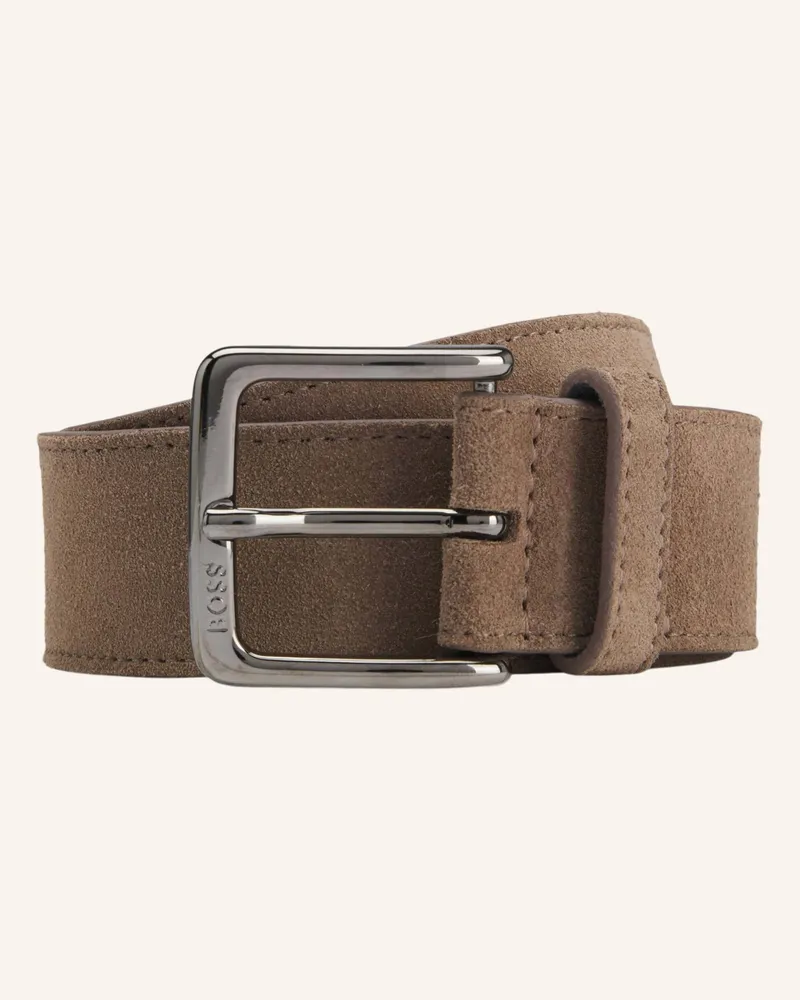 HUGO BOSS Ledergürtel RONNIE Beige