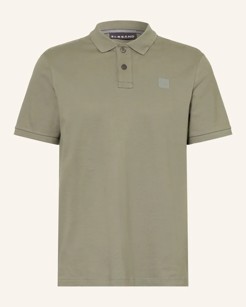 ELBSAND Piqué-Poloshirt Holms Regular Fit gruen Oliv