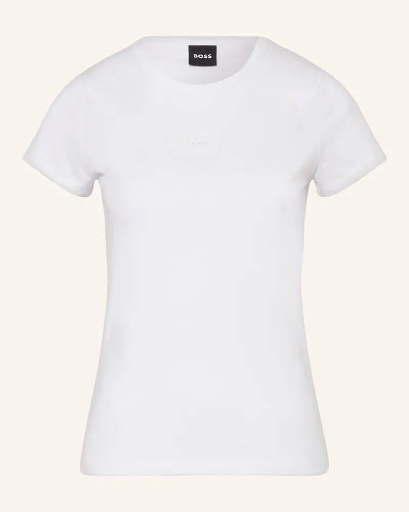 HUGO BOSS T-Shirt EVENTSA mit Cut-out Weiss