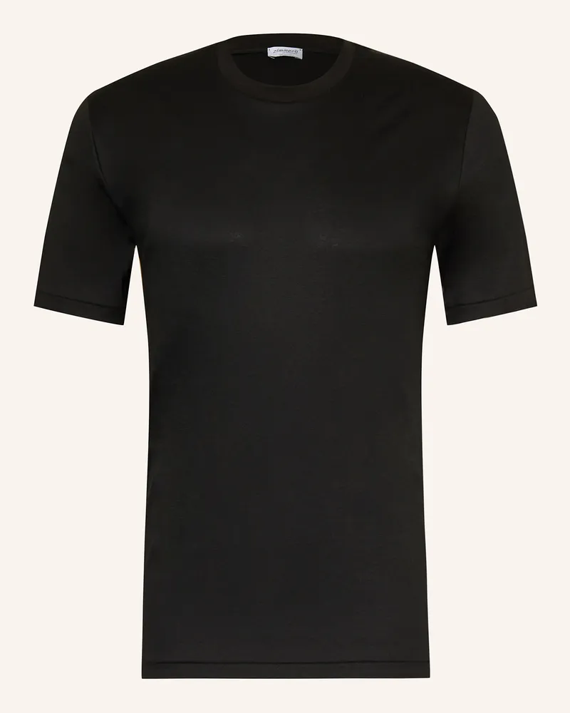 Zimmerli T-Shirt Sea Island schwarz Schwarz