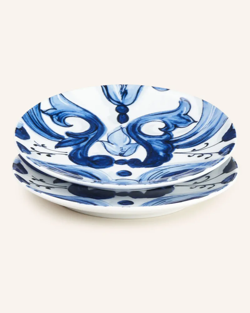 Dolce & Gabbana Casa 2er-Set Brotteller Weiss