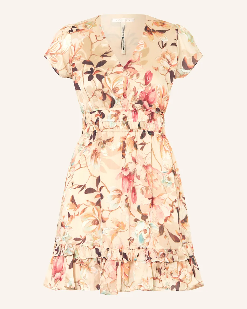 Guess Kleid BRIGIDA mit Rüschen Hellgelb