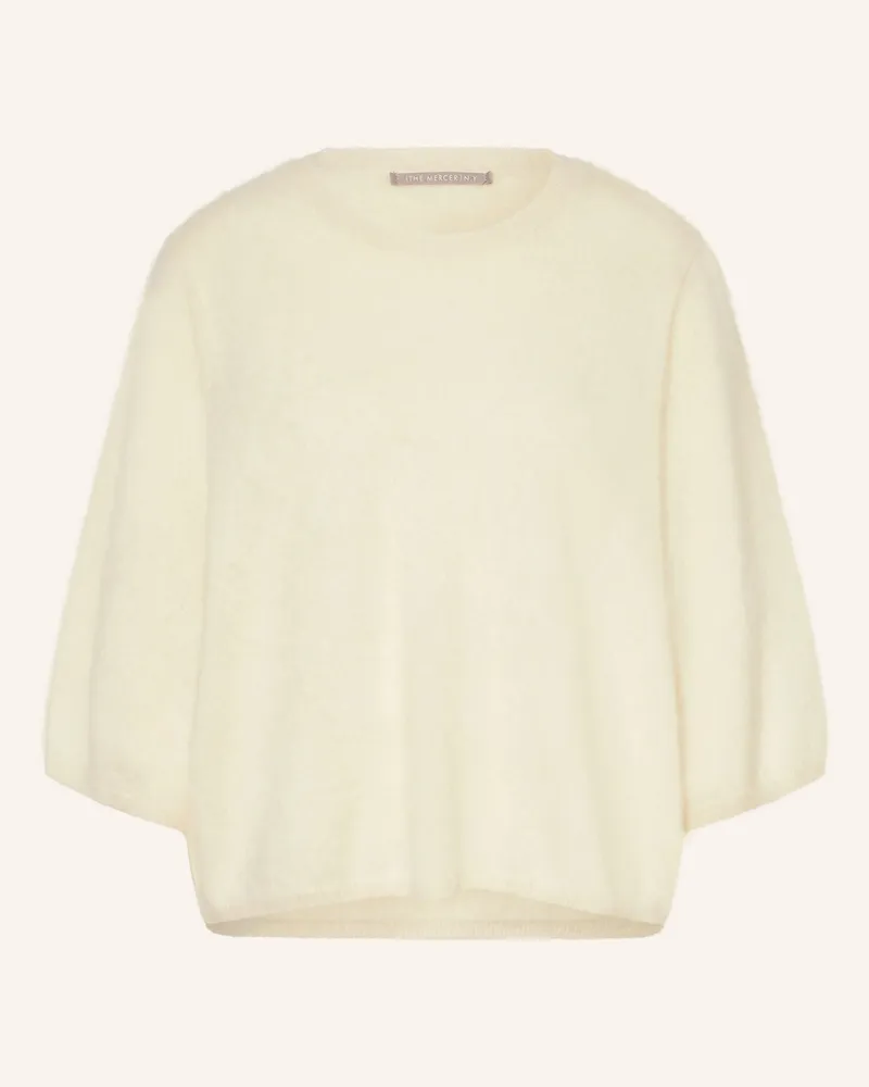 (THE MERCER) N.Y. Cashmere-Pullover mit 3/4-Arm Hellgelb