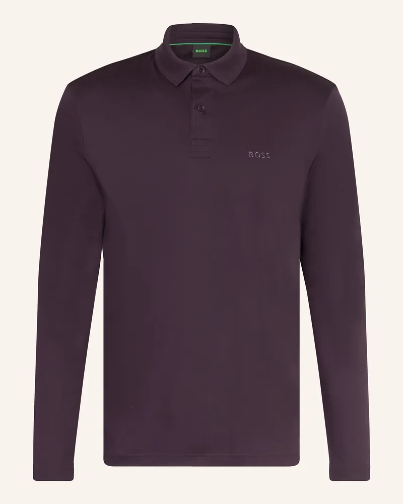 HUGO BOSS Jersey-Poloshirt PIROL Regular Fit Dunkellila