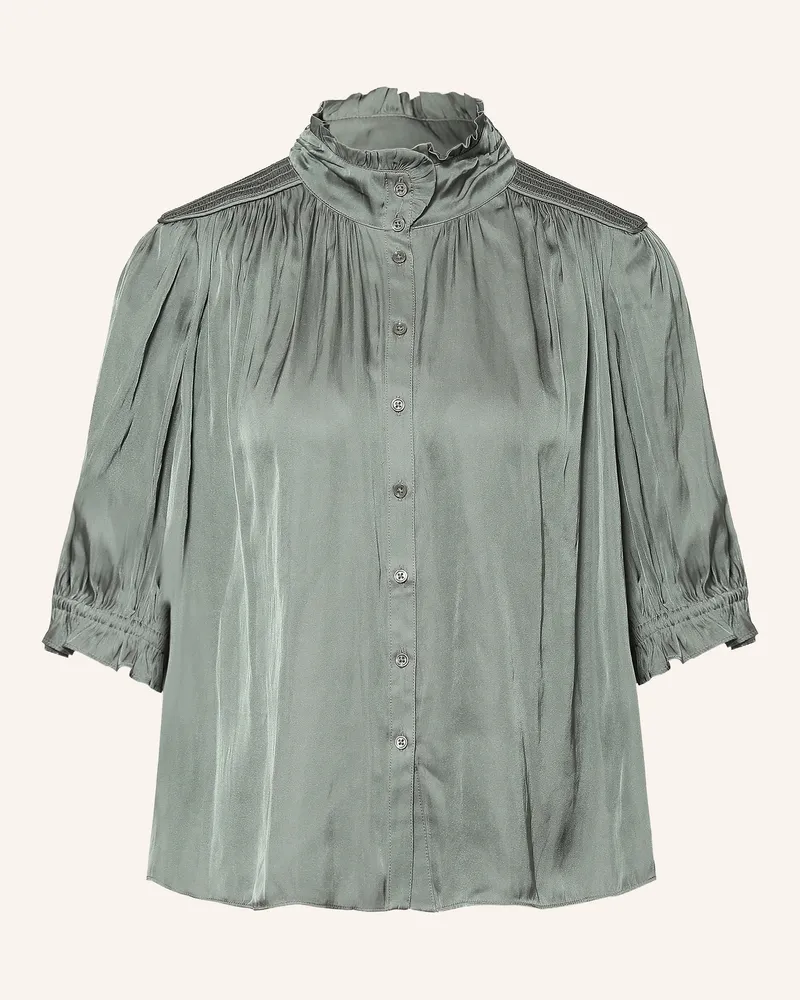 ba&sh Satinbluse Camila Mit 3/4-Arm gruen Grün