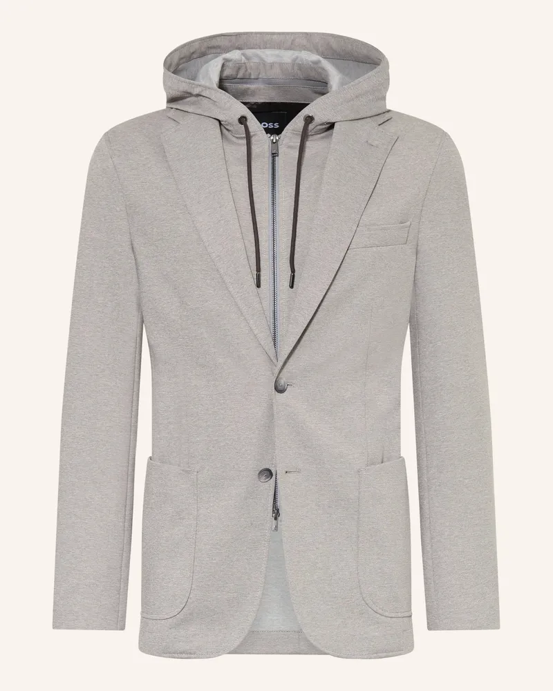 HUGO BOSS Sakko Hanry Slim Fit Mit Herausnehmbarer Blende grau Silber