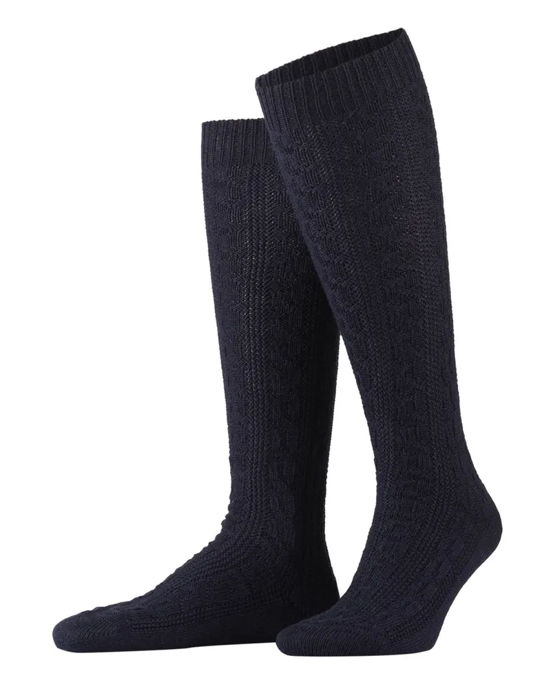 Lusana Trachten-Kniestrümpfe blau 06