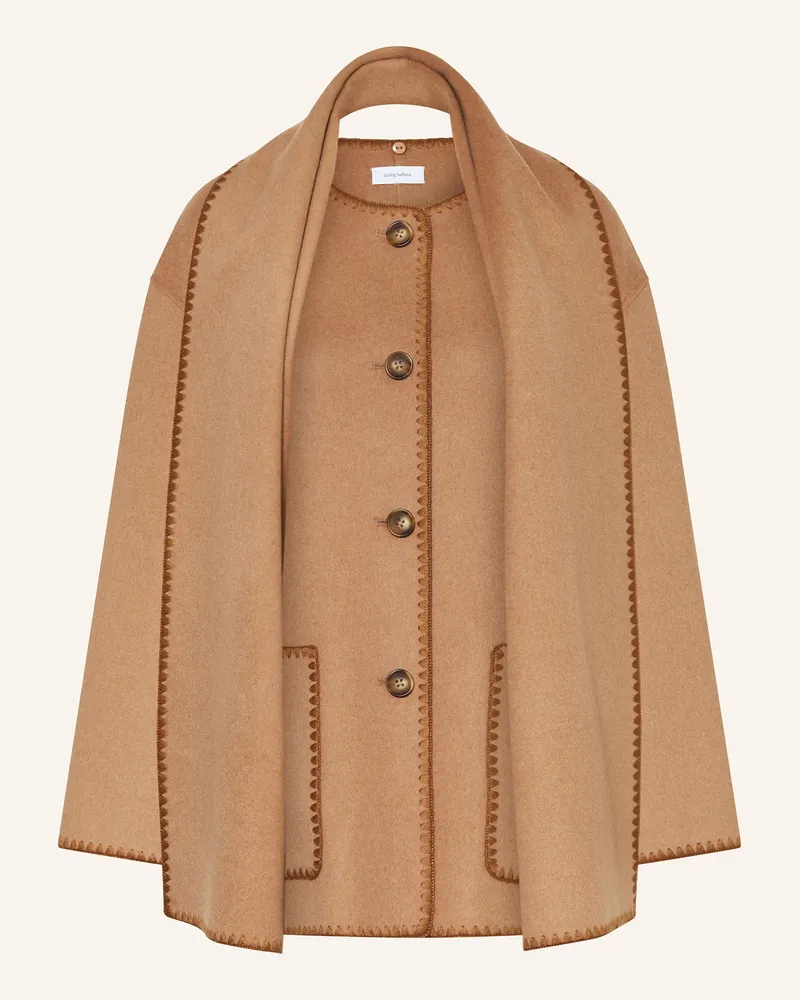 Darling Harbour Jacke mit abnehmbarem Schal Camel