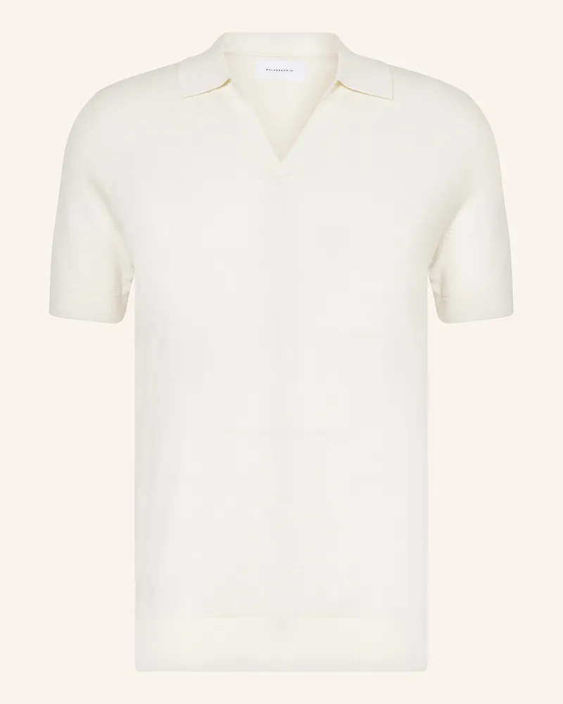 Baldessarini Strick-Poloshirt mit Leinen Ecru