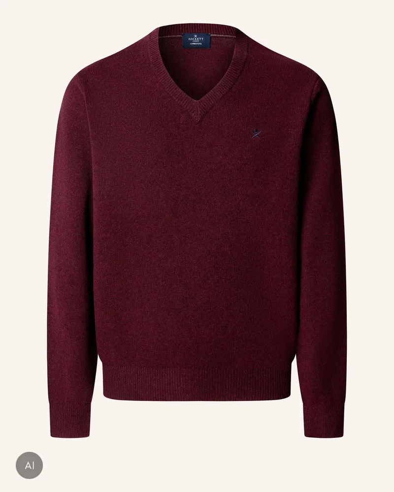 Hackett Pullover Lambswool V Neck rot Rot