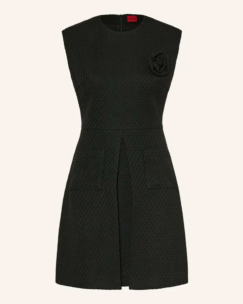 HUGO BOSS Bouclé-Kleid KYRIA Schwarz