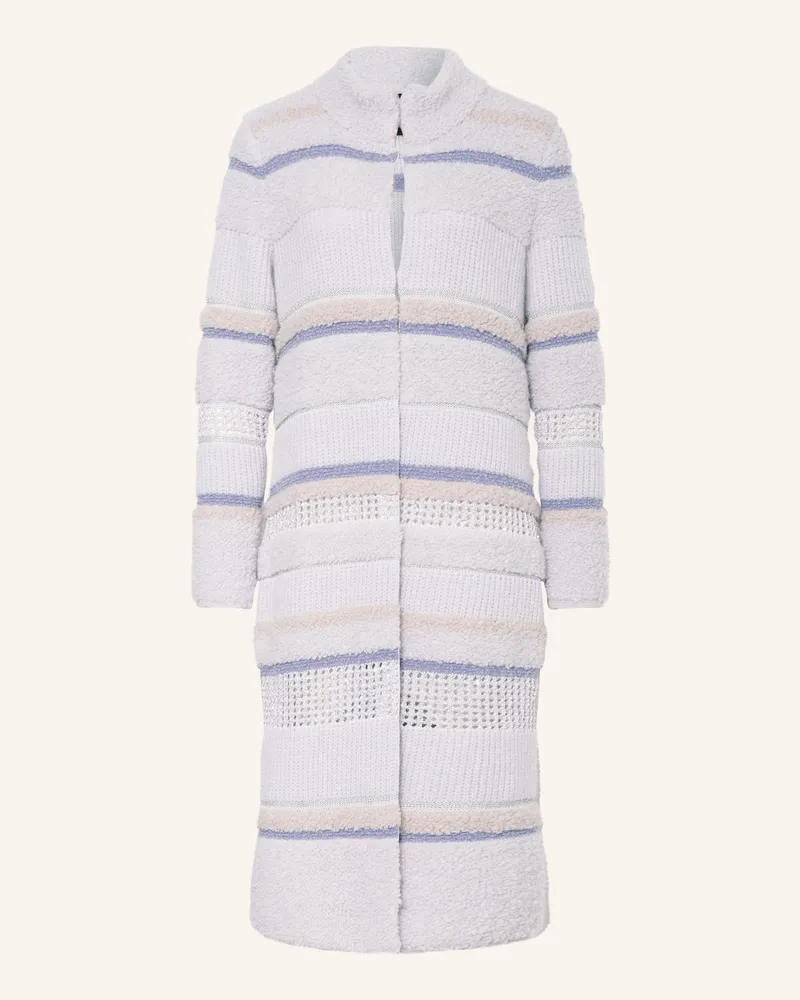 Marc Cain Strickmantel Mit Pailletten Und Glitzergarn lila 710