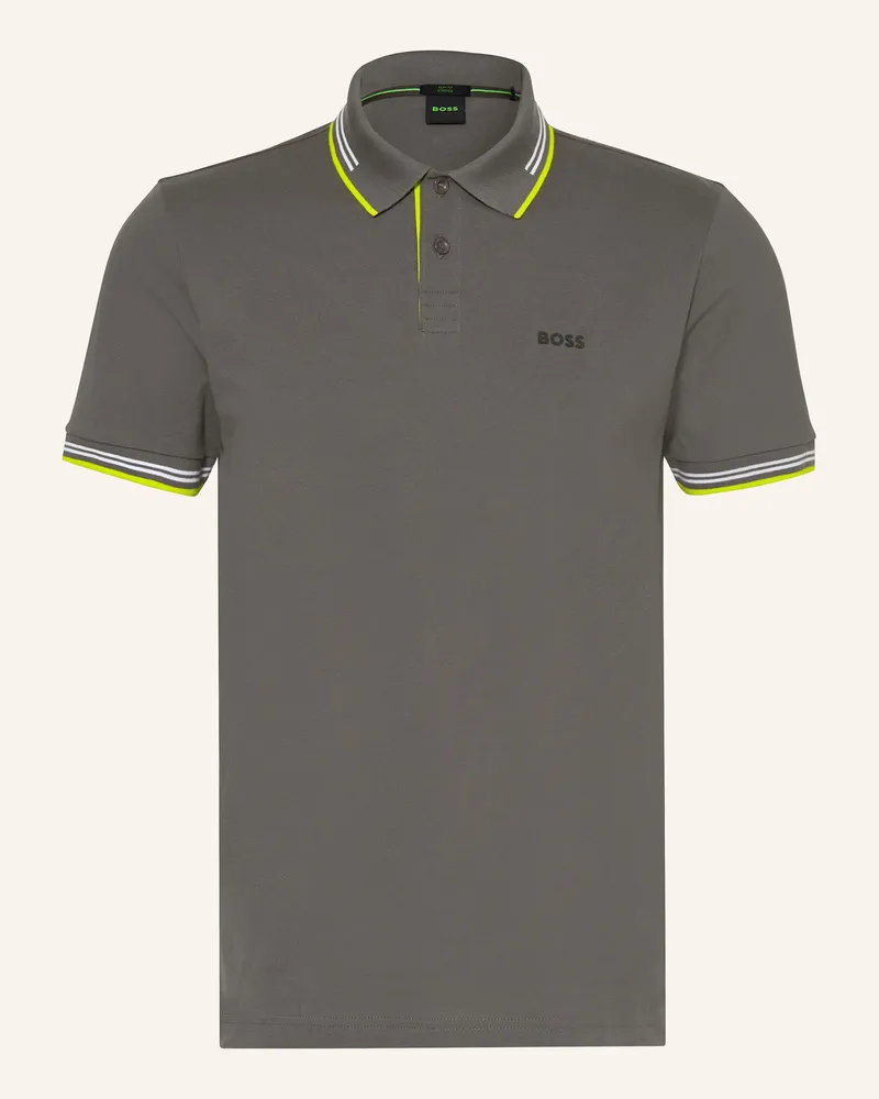 HUGO BOSS Piqué-Poloshirt PAUL Slim Fit Grau