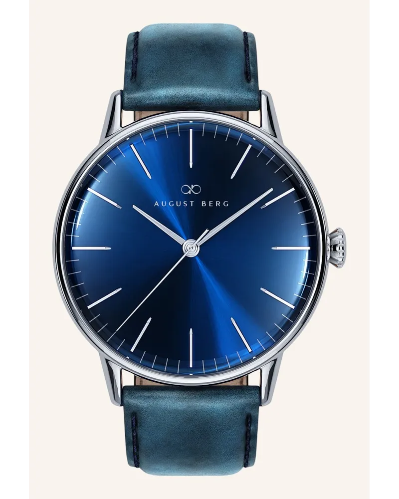 August Berg Armbanduhr Serenity Blau