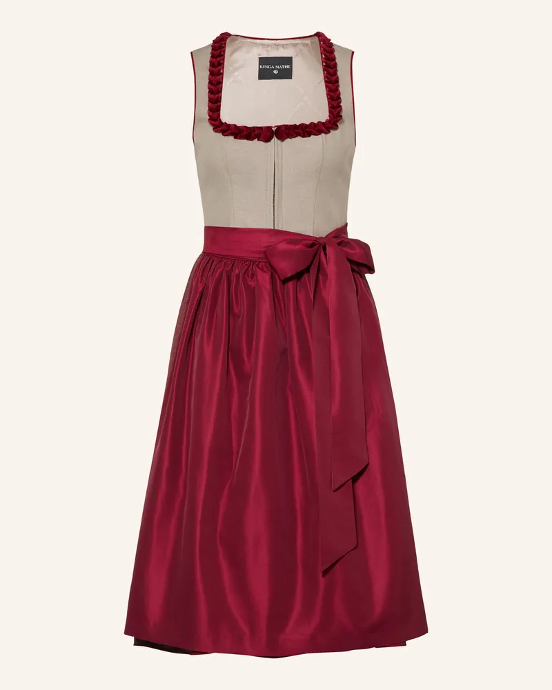 KINGA MATHE Dirndl Amadora Mit Leinen beige Beige