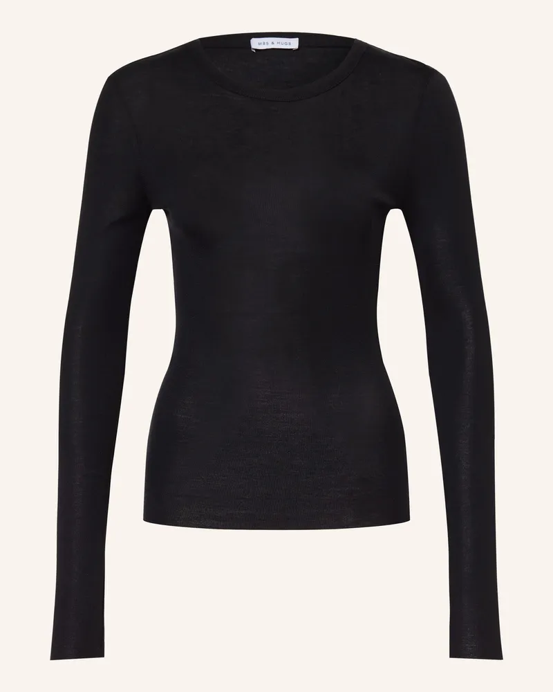 Mrs & HUGS Longsleeve schwarz Schwarz