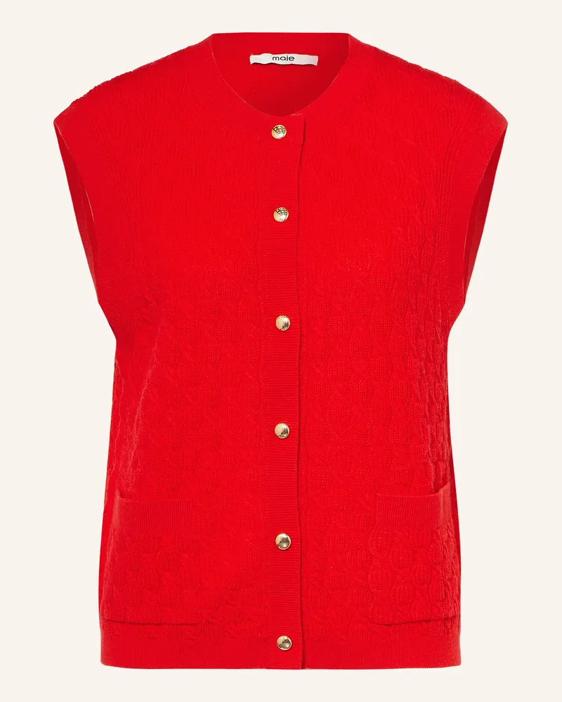 Maje Strickweste rot Rot