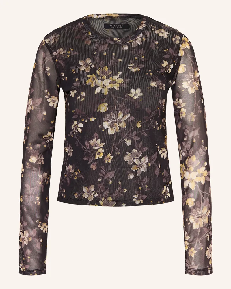 AllSaints Longsleeve ELLIE aus Mesh Schwarz