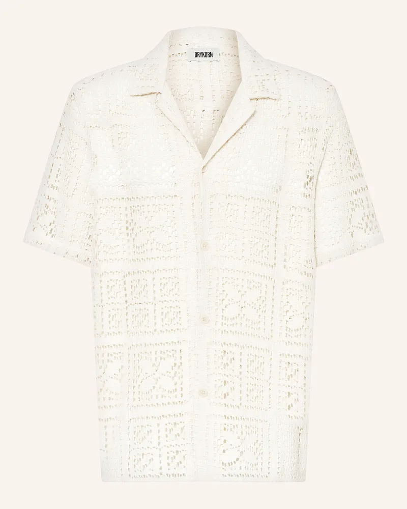 Drykorn Strickhemd BIJAN Comfort Fit Ecru