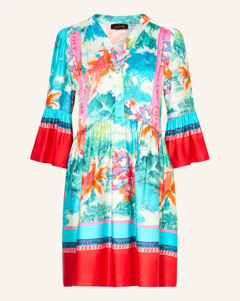 Miss Goodlife Satinkleid Mit 3/4-Arm gruen Petrol