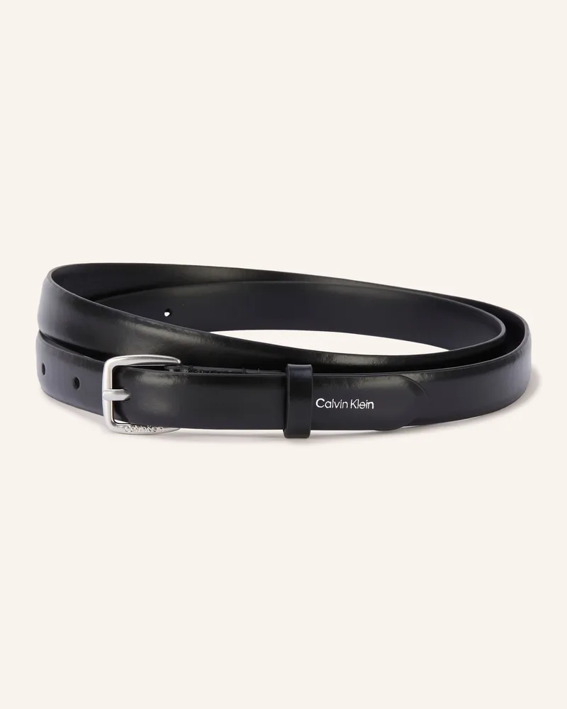 Calvin Klein Ledergürtel schwarz Schwarz