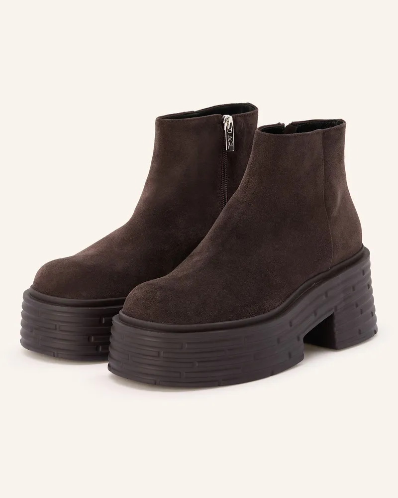 Attilio Giusti Leombruni Plateau-Stiefeletten LIGNES Dunkelbraun
