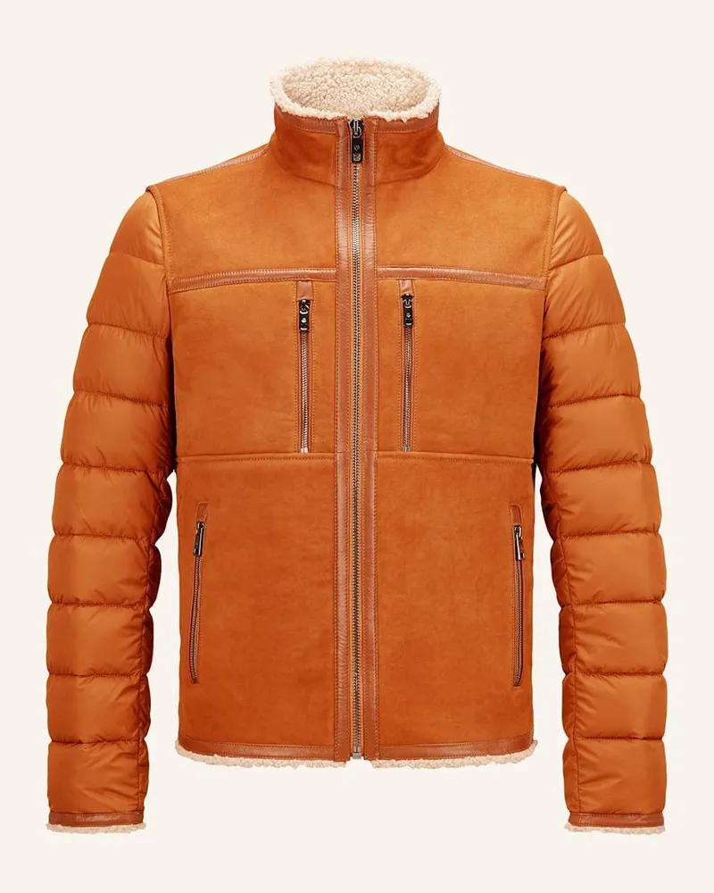 Milestone Steppjacke MSDORINO im Materialmix Orange