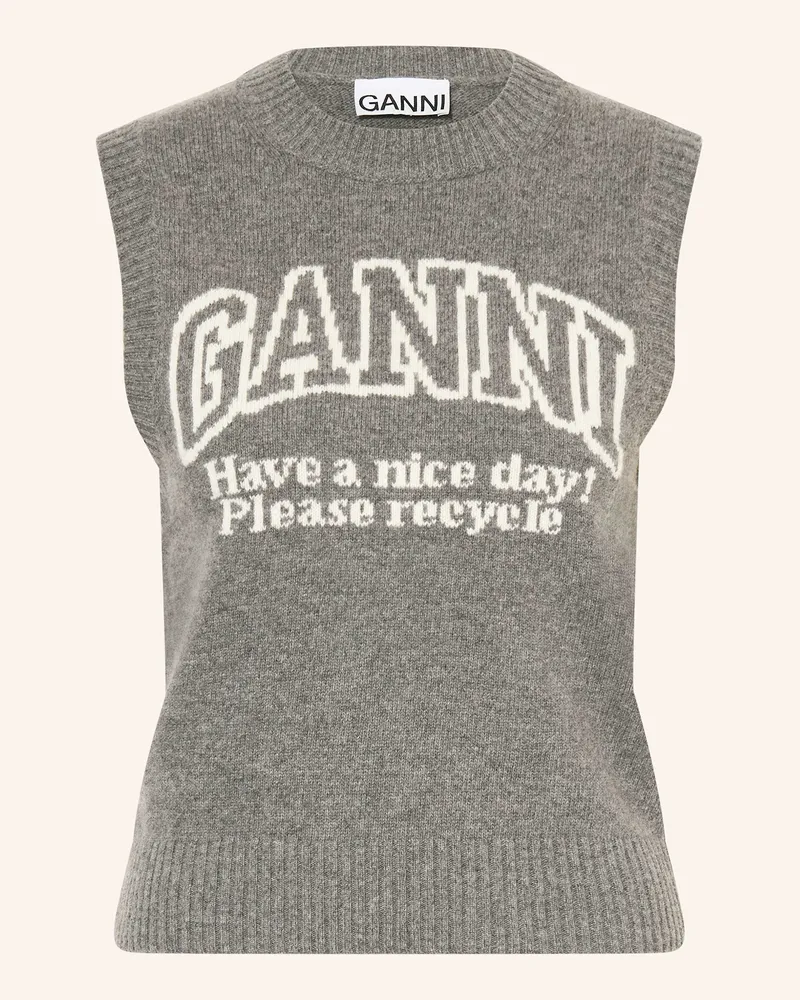 Ganni Stricktop Grau