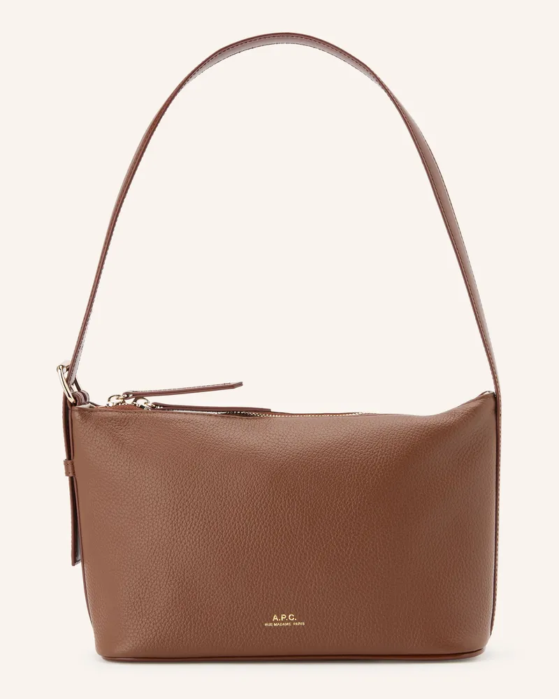 A.P.C. Schultertasche braun Braun