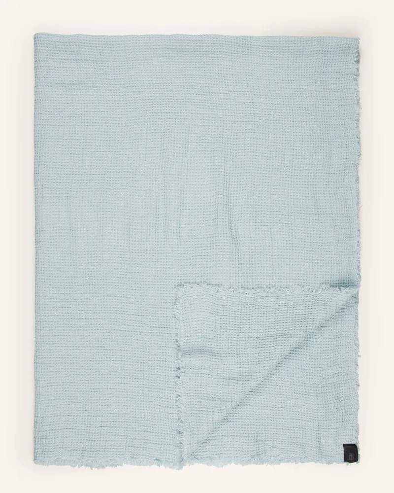 Zoeppritz Leinen-Plaid Honeybee blau Mint