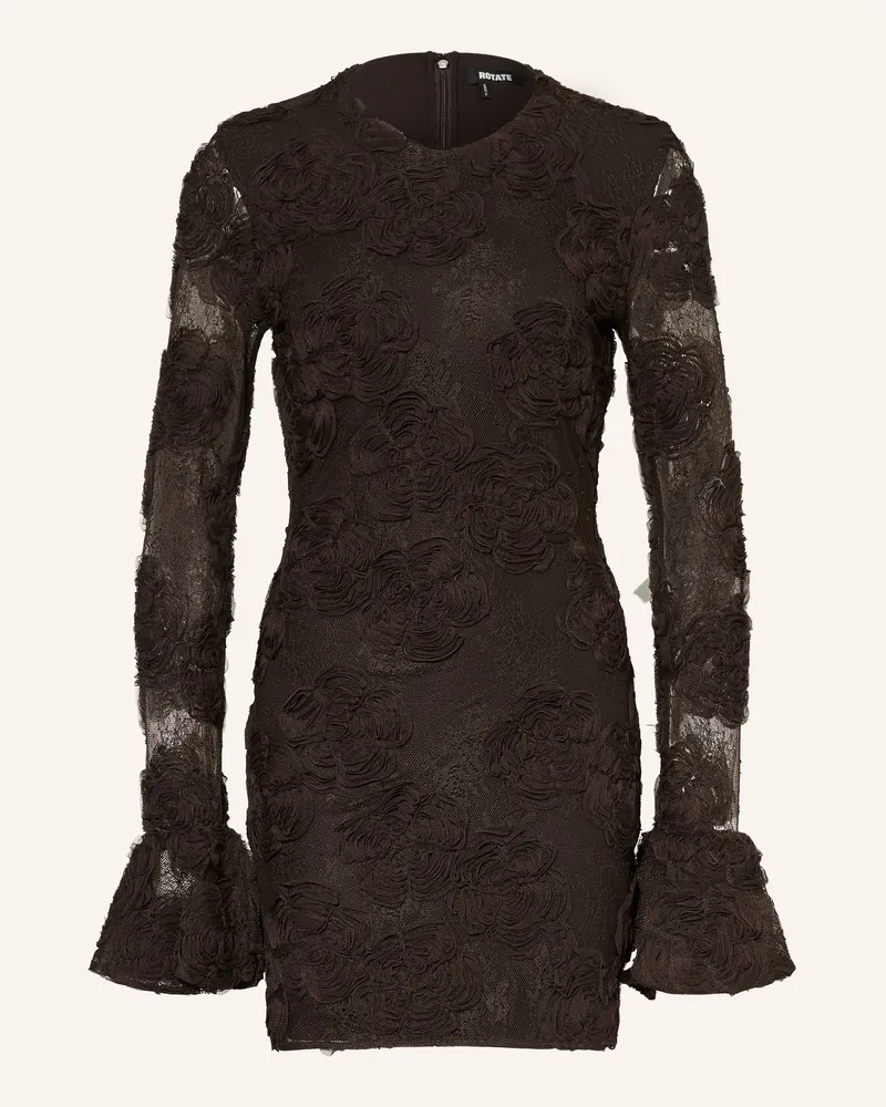 ROTATE Birger Christensen Cocktailkleid Mit Volants braun Dunkelbraun