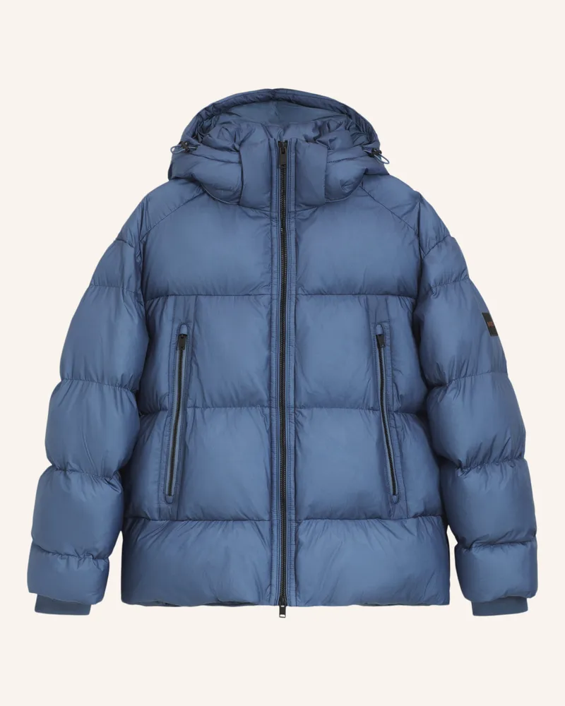 HUGO BOSS Casual Jacke ORBOK Oversize Fit Blau