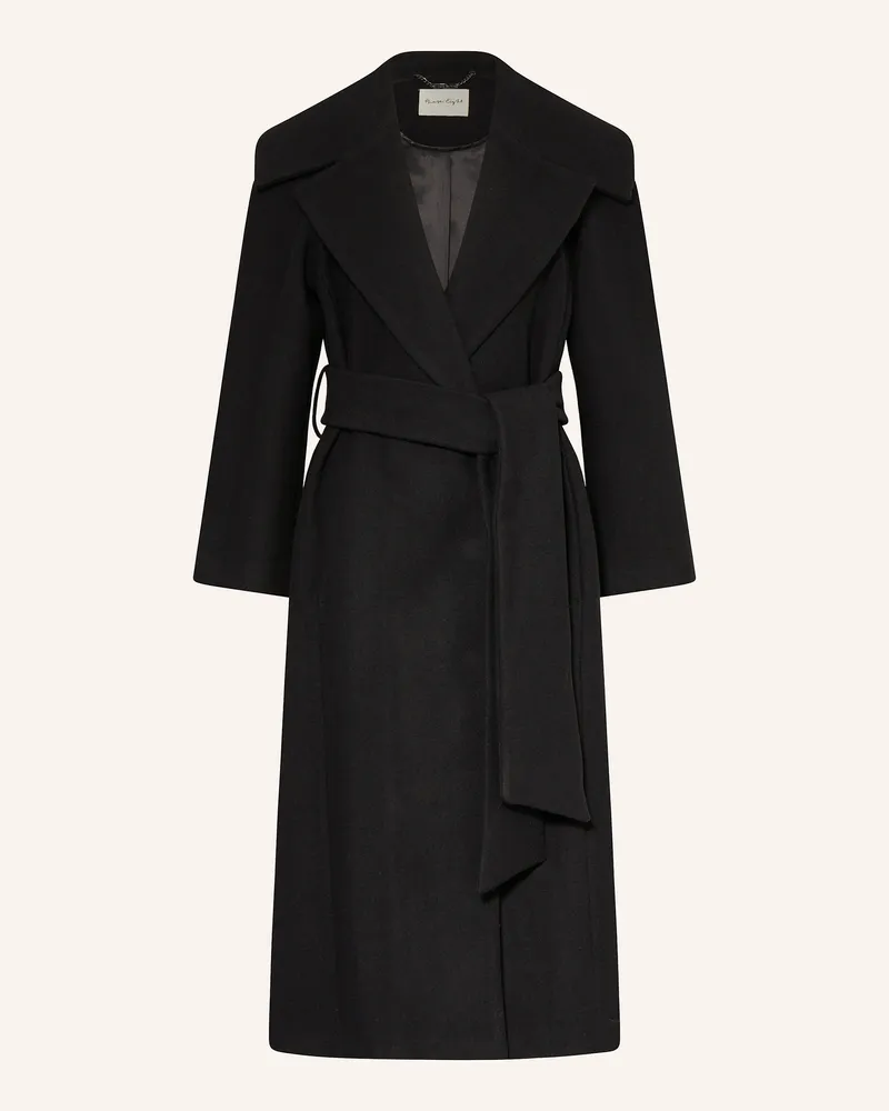 Phase Eight Mantel ANNABEL mit Wolle Schwarz